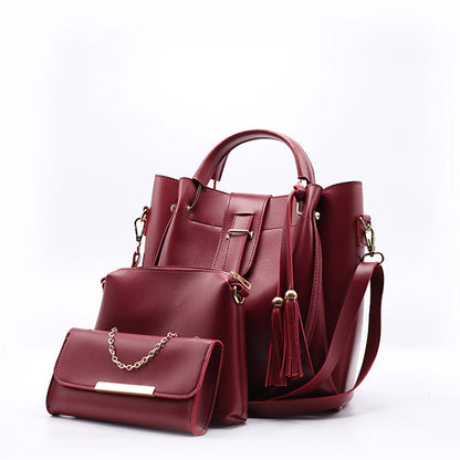 QUEEN MAROON 3PCS BAGSET