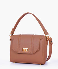 Compact Mastard  Top Handle Cross Body Bag